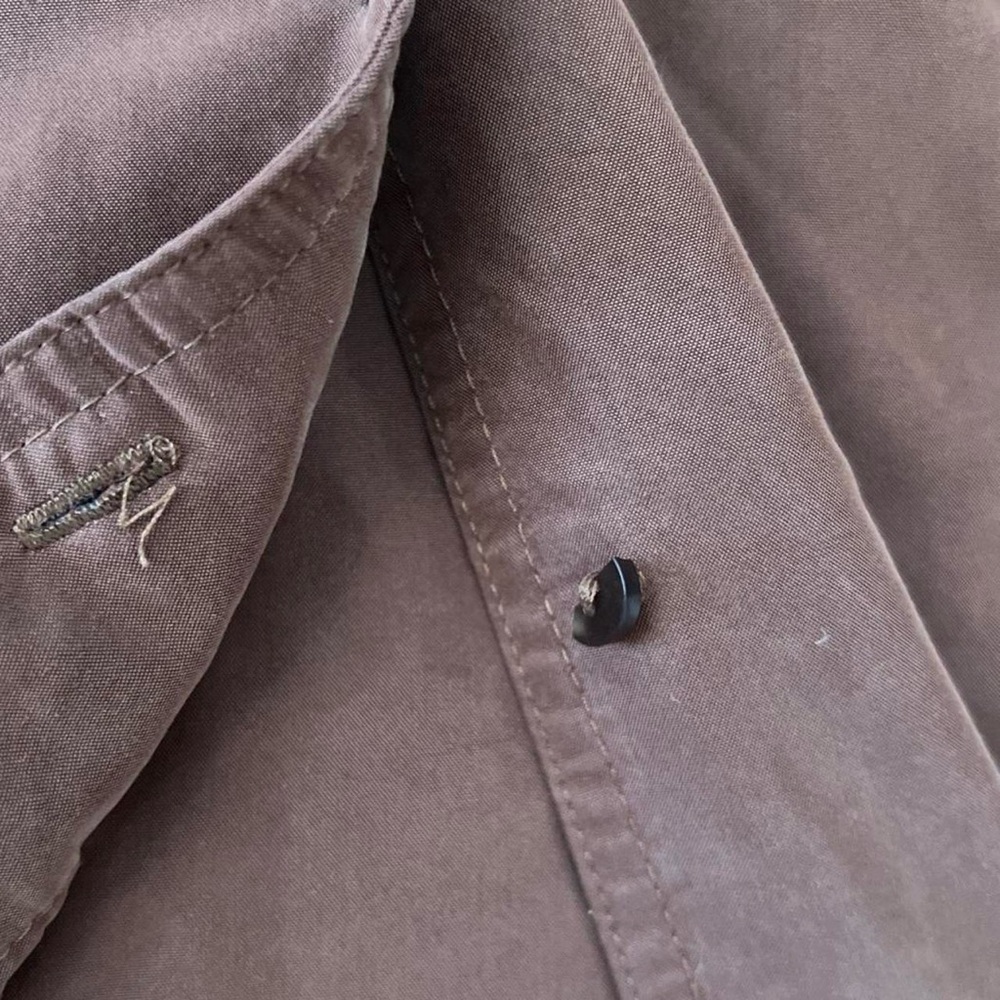 Rust-Brown Button Front Shirt - Relaxed Fit - Picture 6 of 8